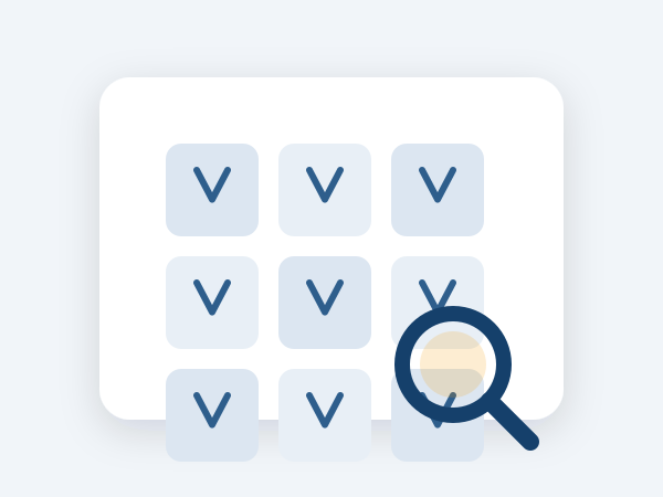 Searchable hardware catalogue of hinges, locks and brackets